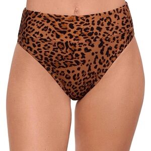 Sports Illustrated Womens Wide Band High Leg High Waist Bikini Bottom